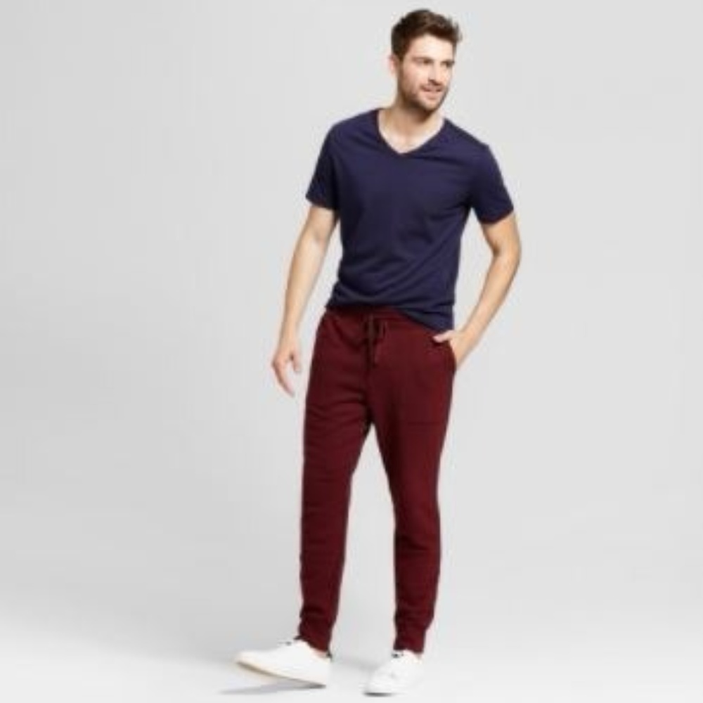Men's Joggers - Burgundy